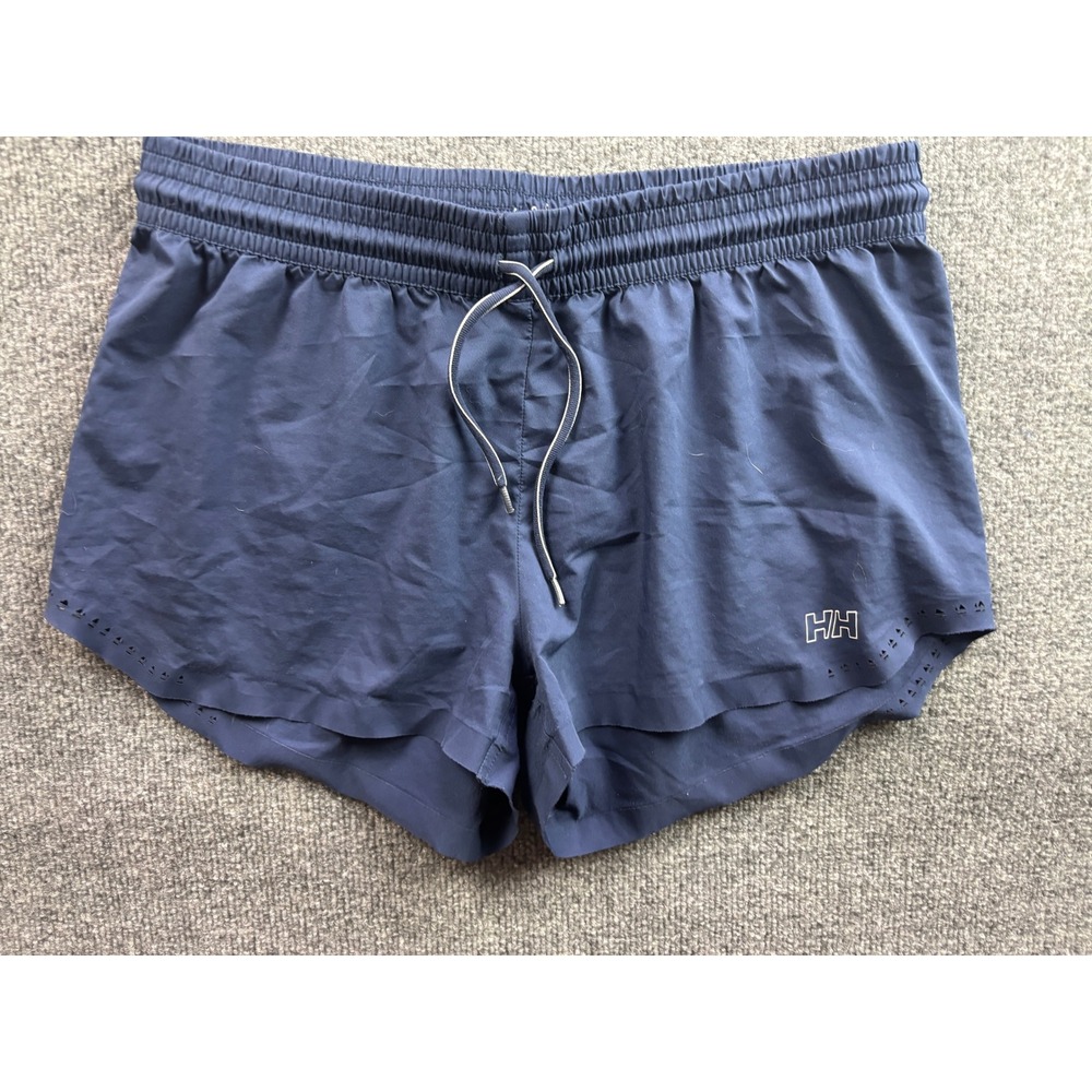 Helly Hansen Running Shorts Womens Large Navy Blue Laser Cut Athletic HH